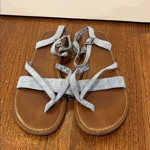 Toms Blue and Brown Sandals